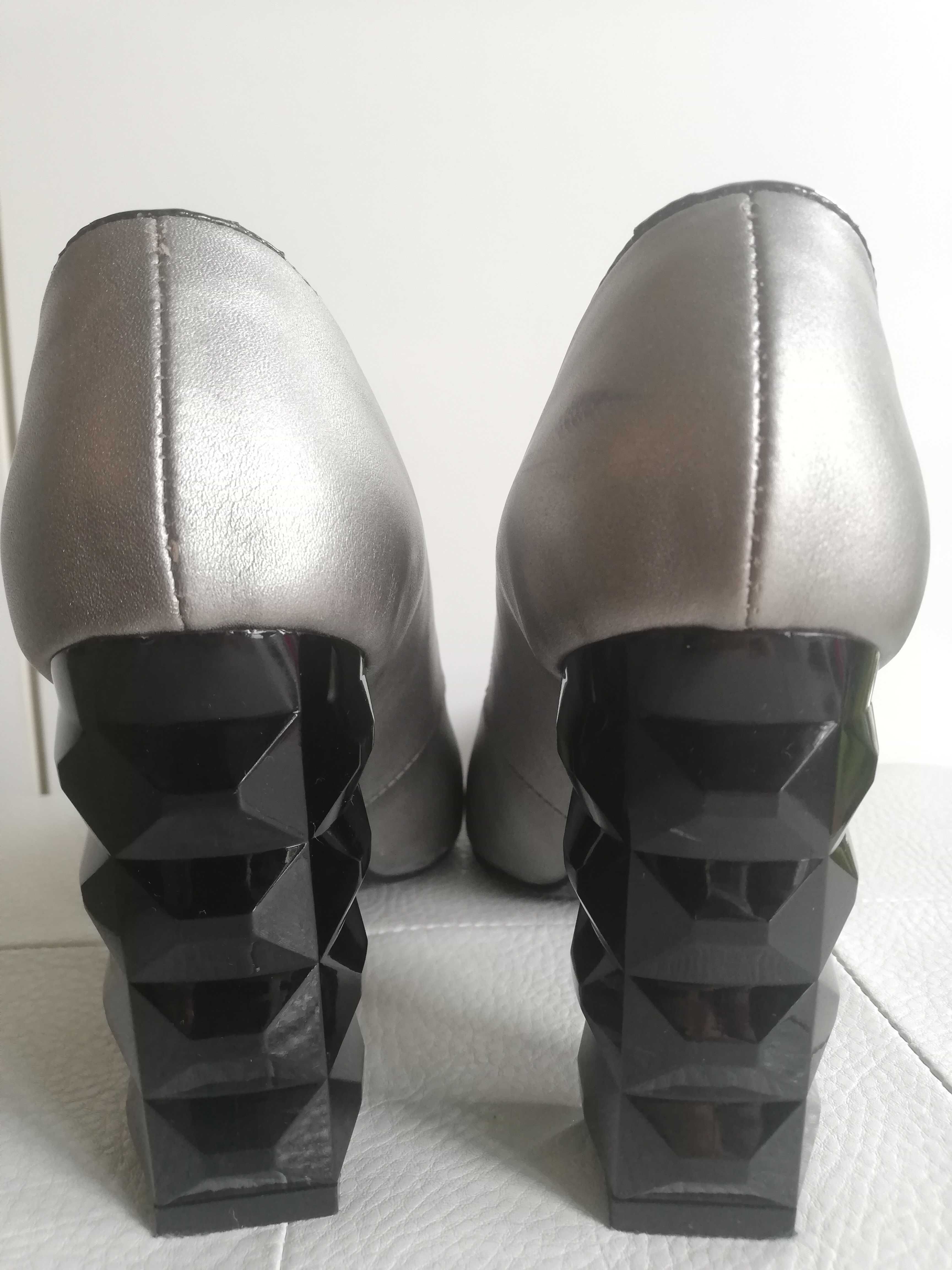 Дамски обувки от естествена кожа с висок ток Дарис (Daris)