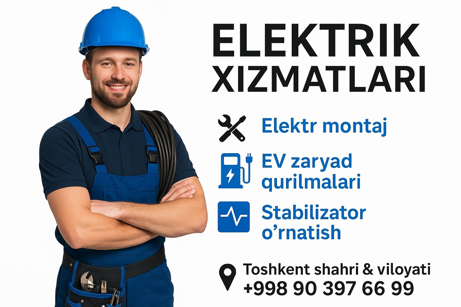 Elektromobil zaryadlash qurilmalar o‘rnatish xizmati