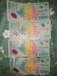5 bucăți bancnote de 2000 lei, eclipsa