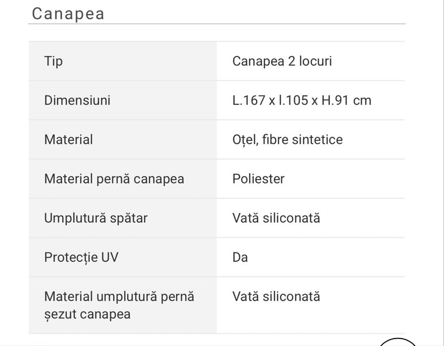 Mobilier terasa Mobexpert
