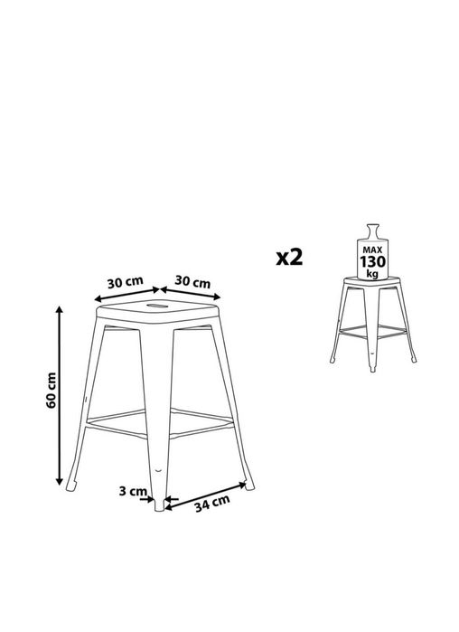 Vand 5 scaune metalice suprapozabile NOI
