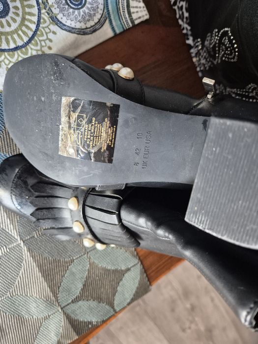 Боти черни с перли, слагани 3 пъти