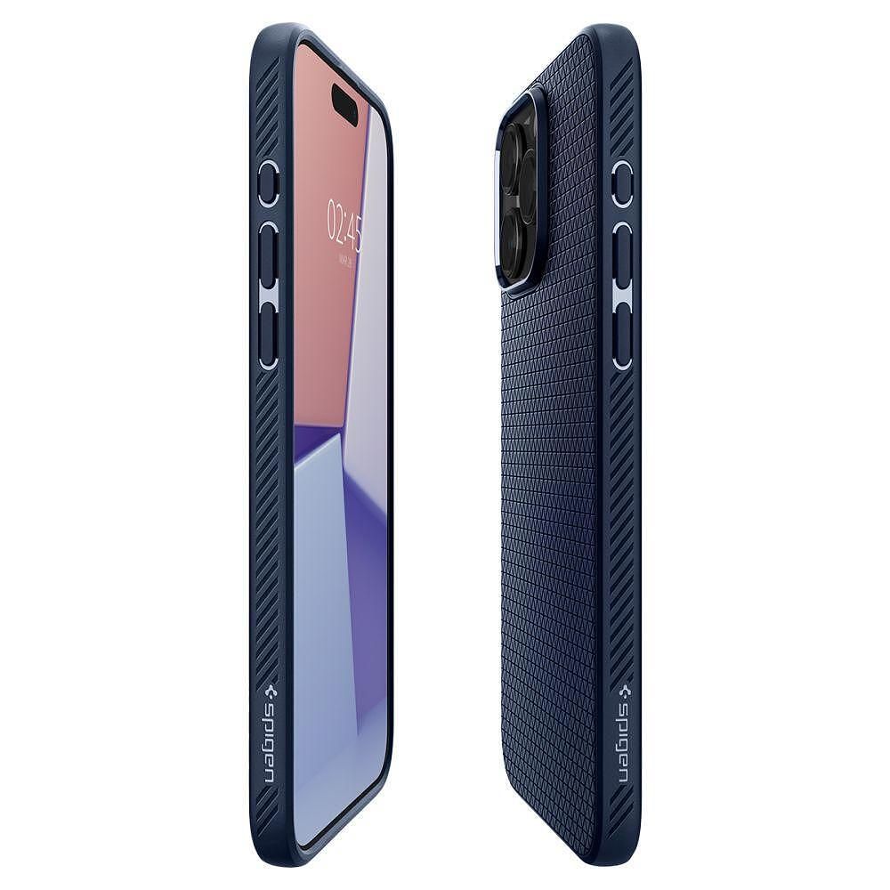 Кейс spigen liquid air за iphone 15 pro navy blue