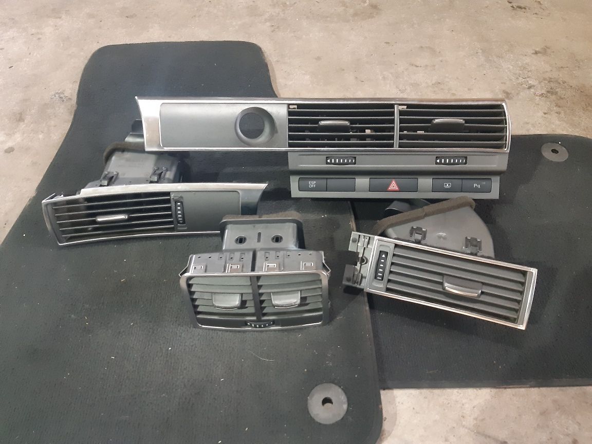 Set grile bord si cotiera culoare gri - ventilatie - audi a6 c6 4f