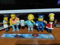 Figurine din rasina, 5 buc ornamente The Simpsons 7-8 cm, 2001