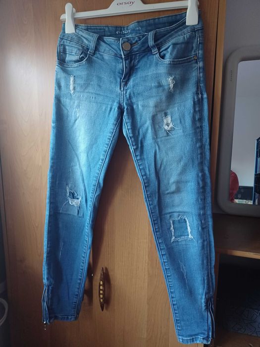 Blugi Orsay,pantaloni eleganti,pantaloni imitatie piele.