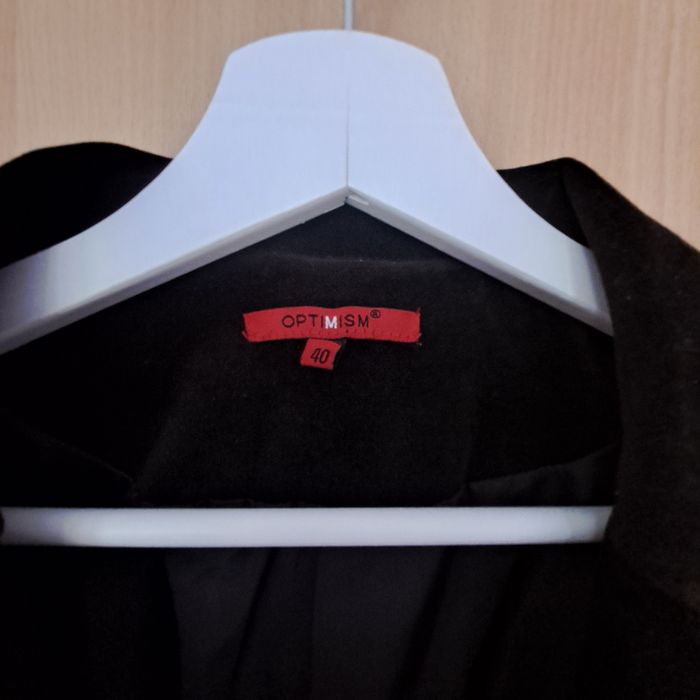 Дамско сако, цвят шоколад, марка Optimism, 40 номер