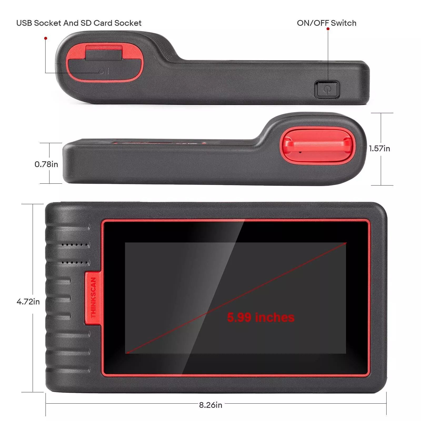 Tester auto THINKSCAN MAX 2: Codare ECU, diagnoza, 28+ functii, BT