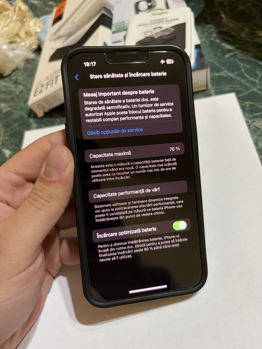 Iphone 13 128gb MidnightBlue excelent liber de retea cu folie si husa