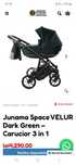 Carucior Junama Space Velur 3 in 1