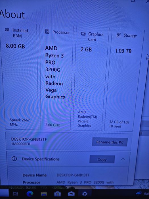 Sistem desktop Lenovo Ryzen3 ssd ddr4 calculator pc