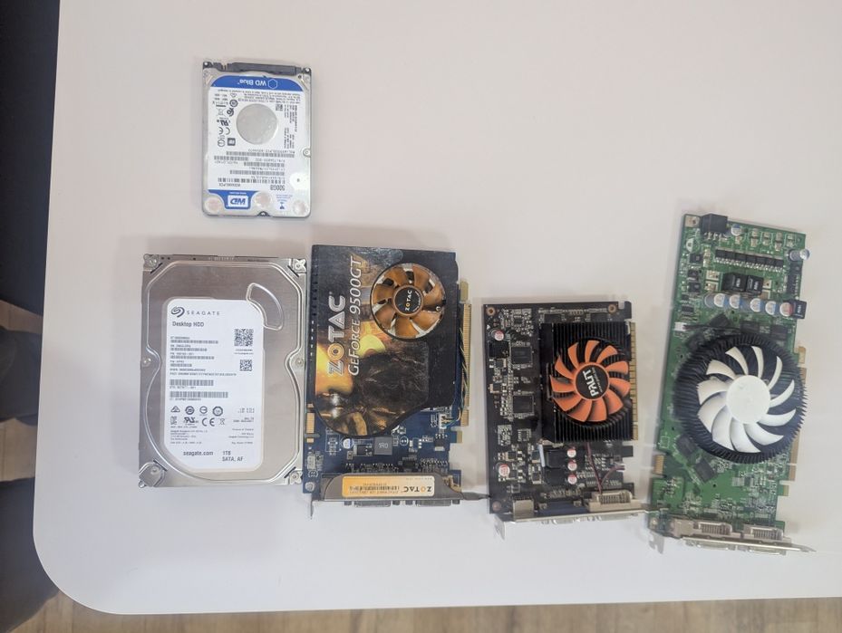Видеокарты и жёсткие диски