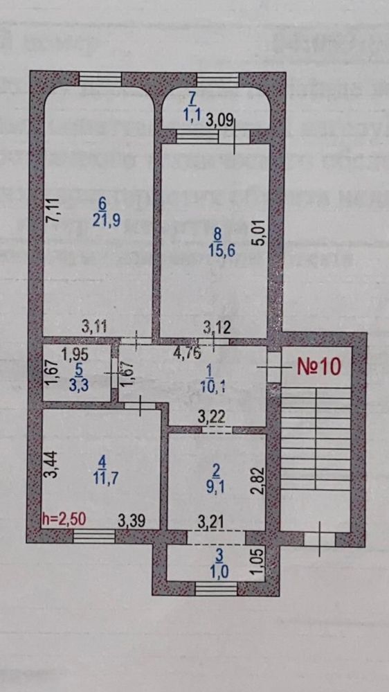Продается 3-х комн.кв в г.Кульсары