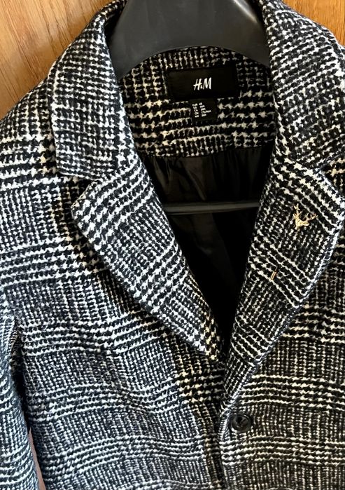 Palton barbati H&M carouri gri-negru