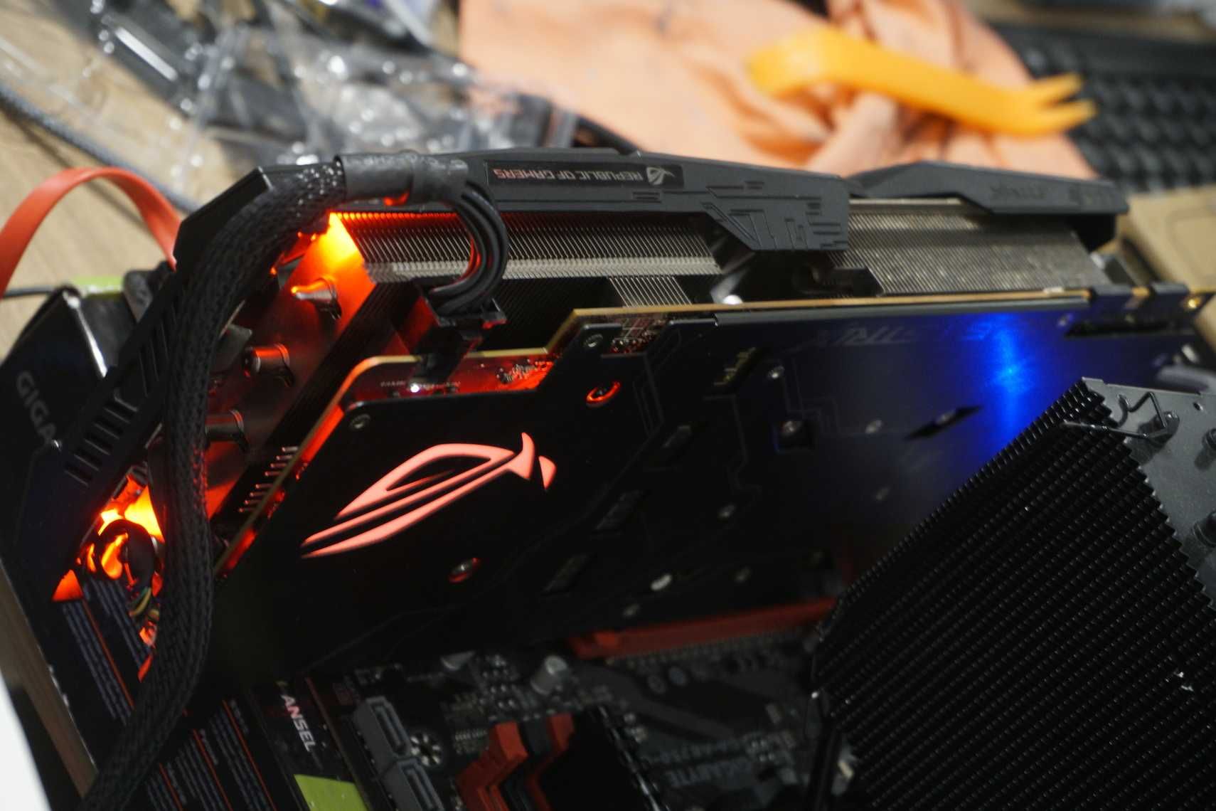 GTX 1070 Ti 8GB Asus ROG Strix видеокарта GPU Nvidia / вкл ДДС