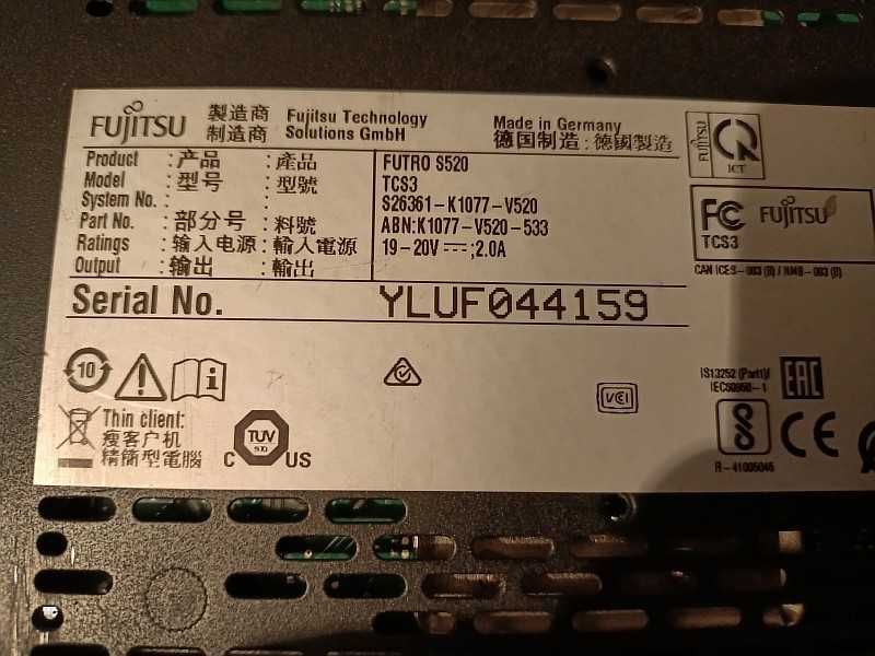 Продам тонкий клиент Fujitsu FUTRO S520.