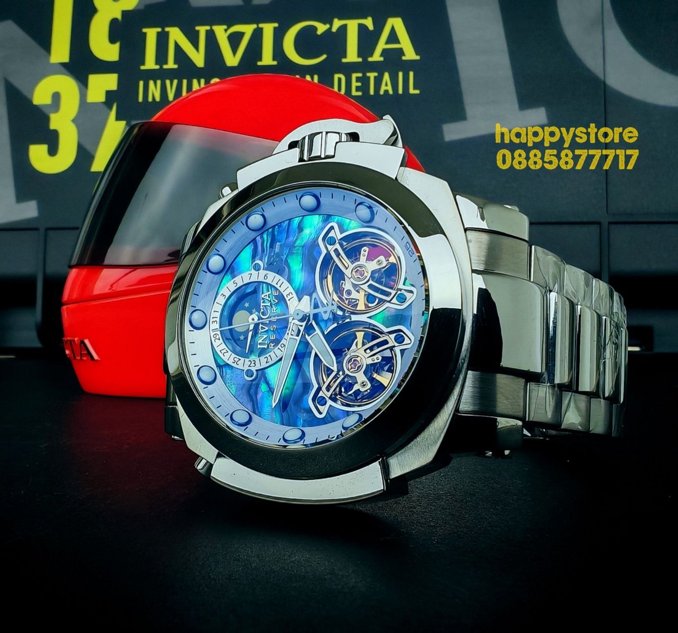 часовник INVICTA Reserve Man automatic с лунна фаза 59 мм, Инвикта нов