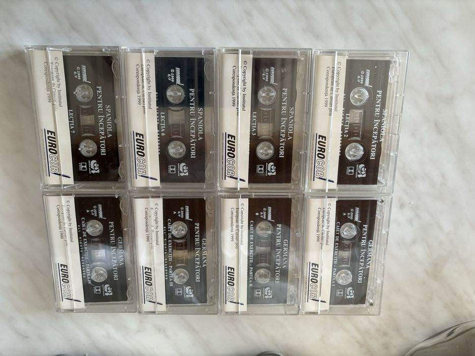 Vand casete audio cursuri limba germana, spaniola