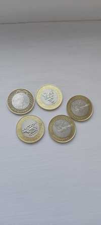 Продаю юбилейные монеты номиналом сто тенге