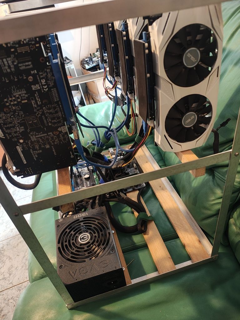 Mining Rig 8 карти Asus P106 6GB