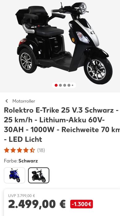 Scuter electric 3 roți