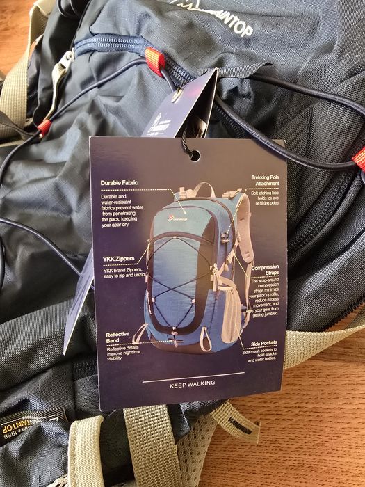 Rucsac munte Mountaintop, Cu husa ploaie, 40 l,  nou cu eticheta