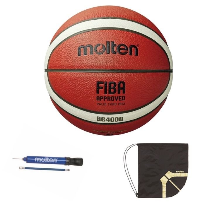 Minge baschet Molten B5G4000, aprobata FIBA, marime 5, pompa si sac
