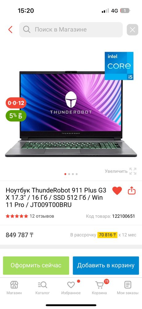 ThundeRobot 911 Plus G3 X 17.3