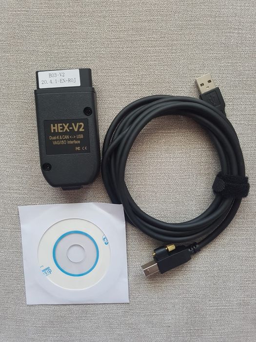 Tester auto VAG COM VCDS 23.11 HEX V2 procesor Atmega Lb Romana 2024