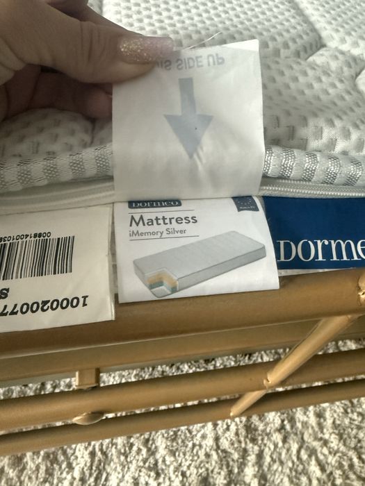 Vand pat dublu, metalic, saltea Dormeo inclusa