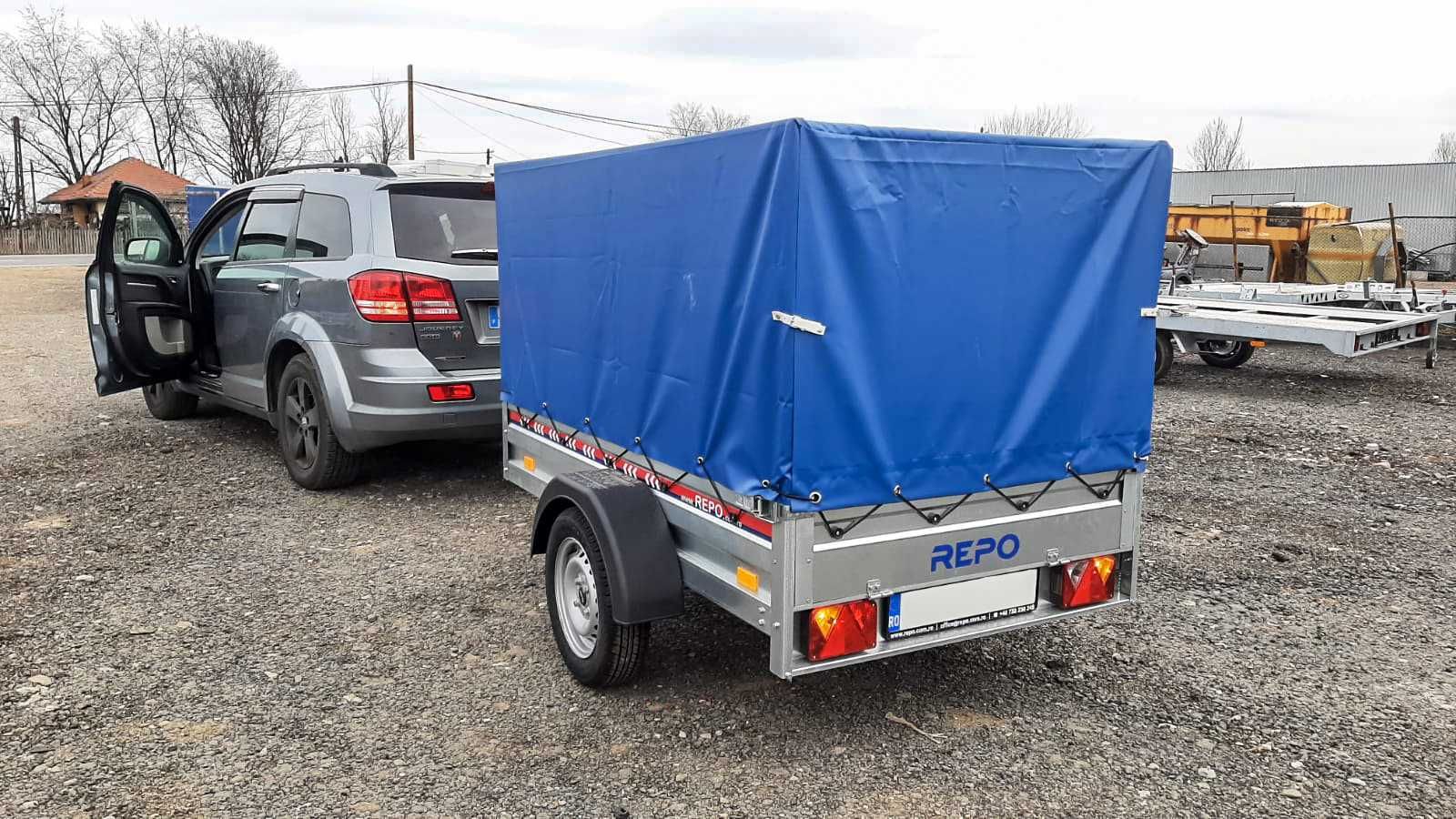 Remorca NOUA 750KG REPO , Mono Ax, Rar, asigurare  Inclusa