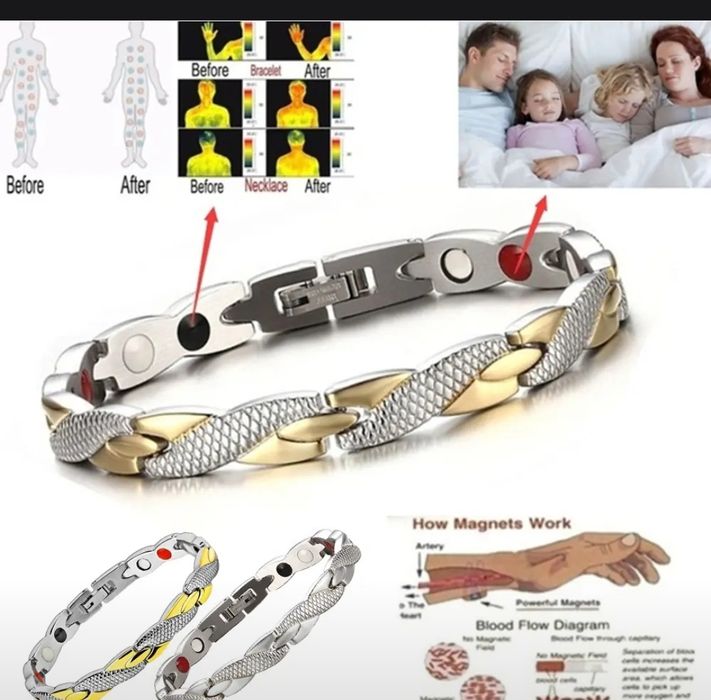 Магнитный браслет от давления для гипертоников и для похудения