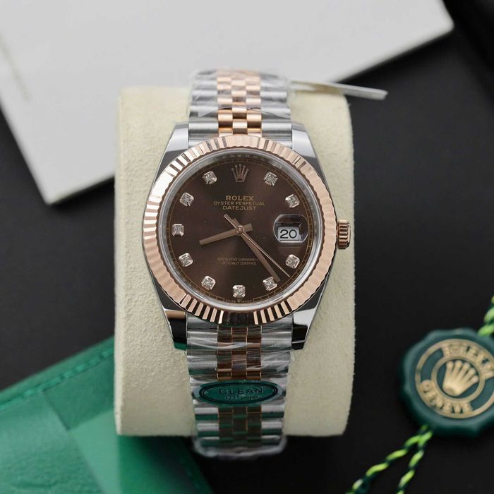 rolex datejust 41mm шоколадов циферблат