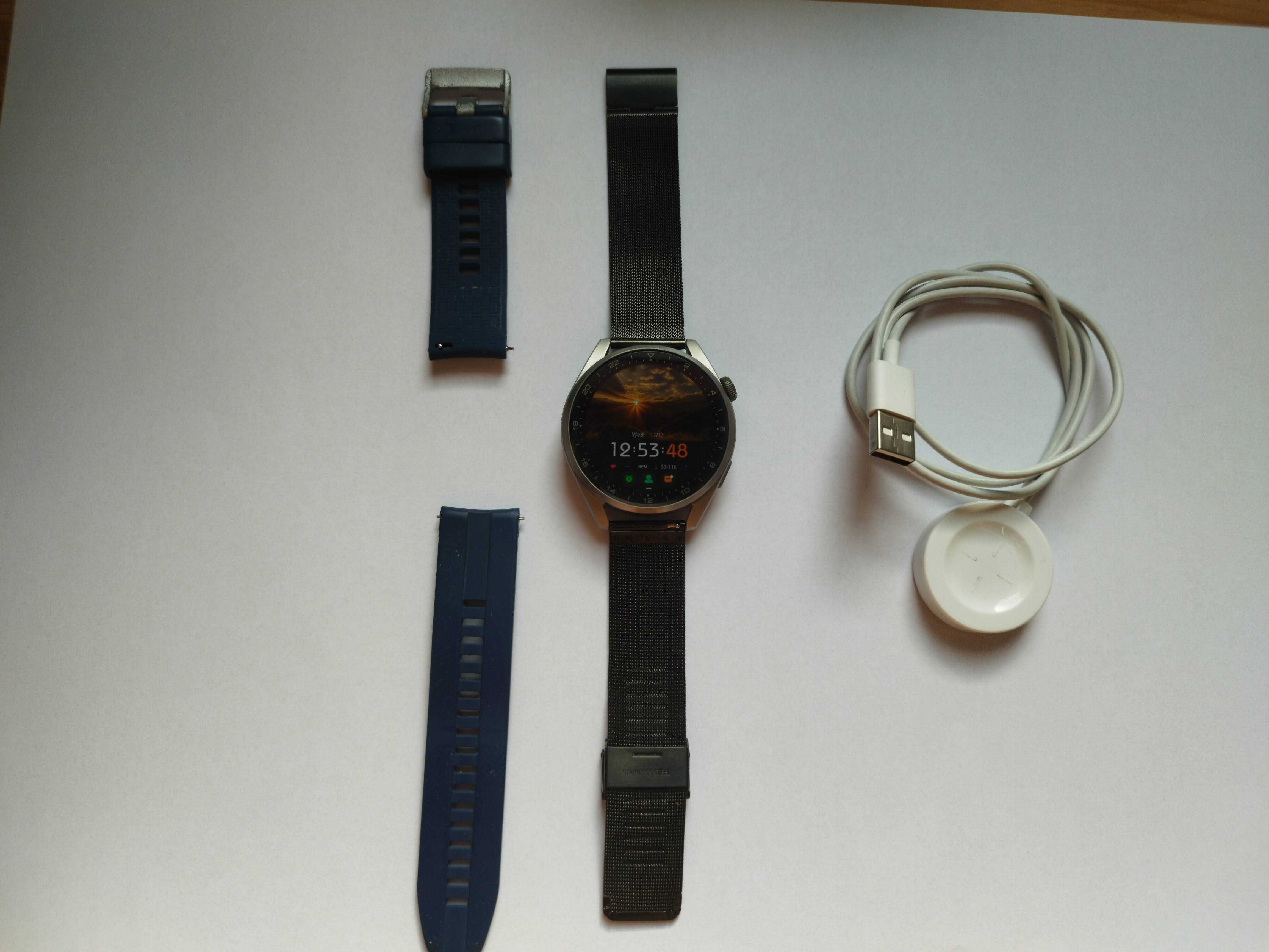 Продавам Huawei Watch 3 Pro с каишки и аксесоари
