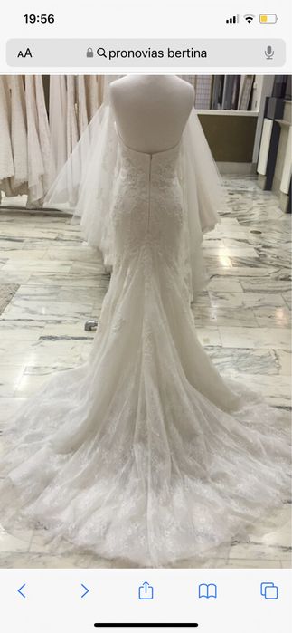 Rochie mireasa Pronovias, model Bertina, sirena, culoare ivoire