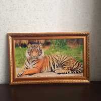 Картина вышитая Тигр