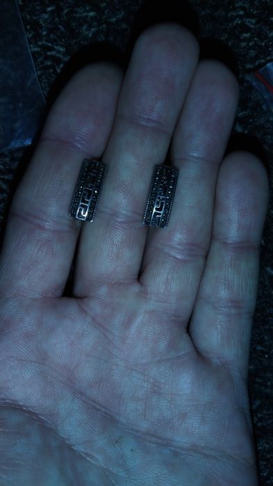 Серебряные серьги Версачи