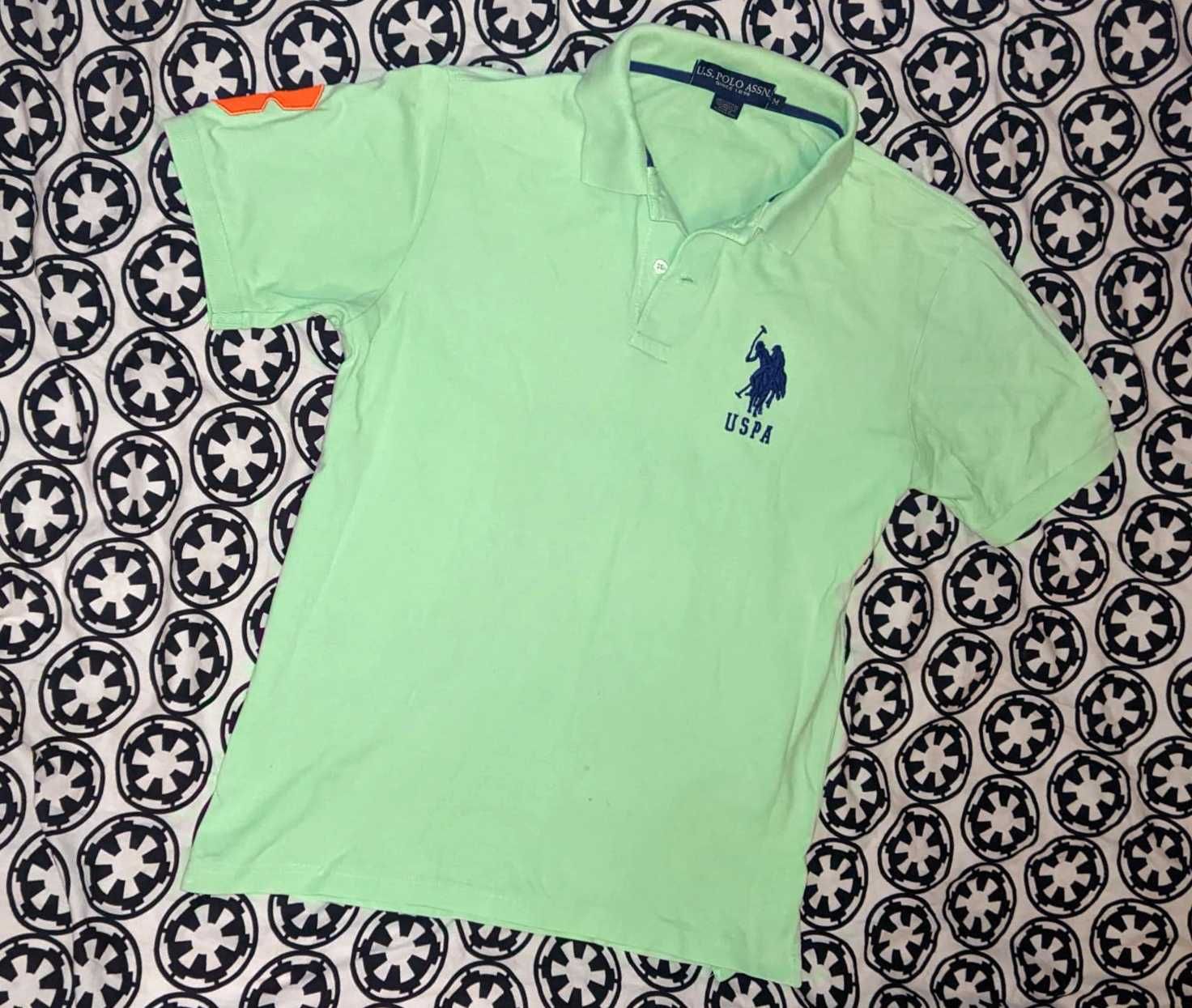 Tricou USPA - US Polo ASSN, green mint, marimea M