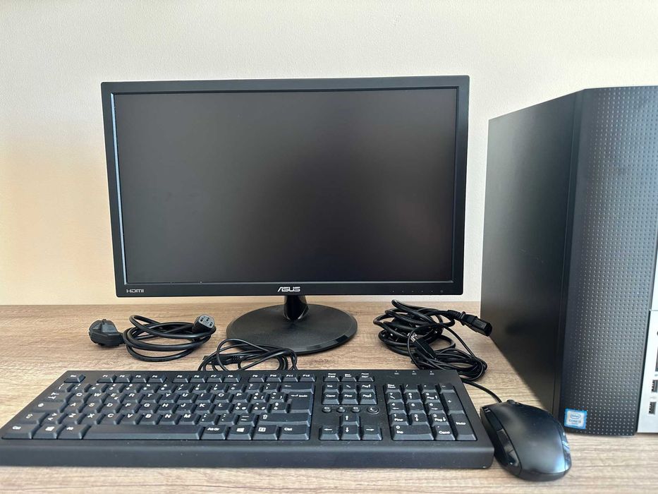 Sistem Desktop HP Pavilion + Tastatura + Mouse + Monitor Asus
