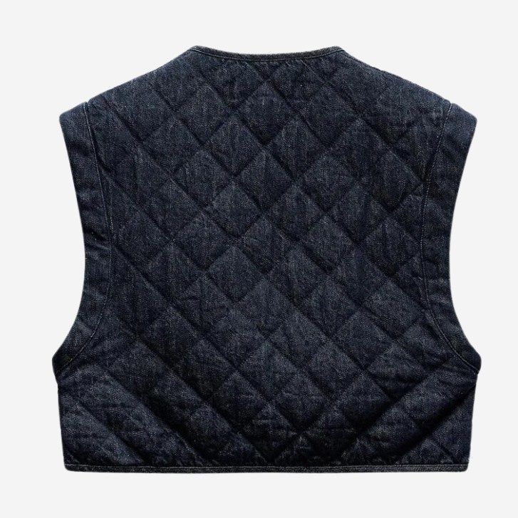 ZARA чисто нови с етикет, елегантно бюстие и капитониран елек от деним