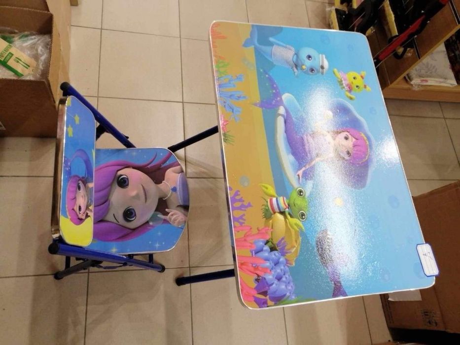 Детски Сгъваем стол + маса за момчета и момичета