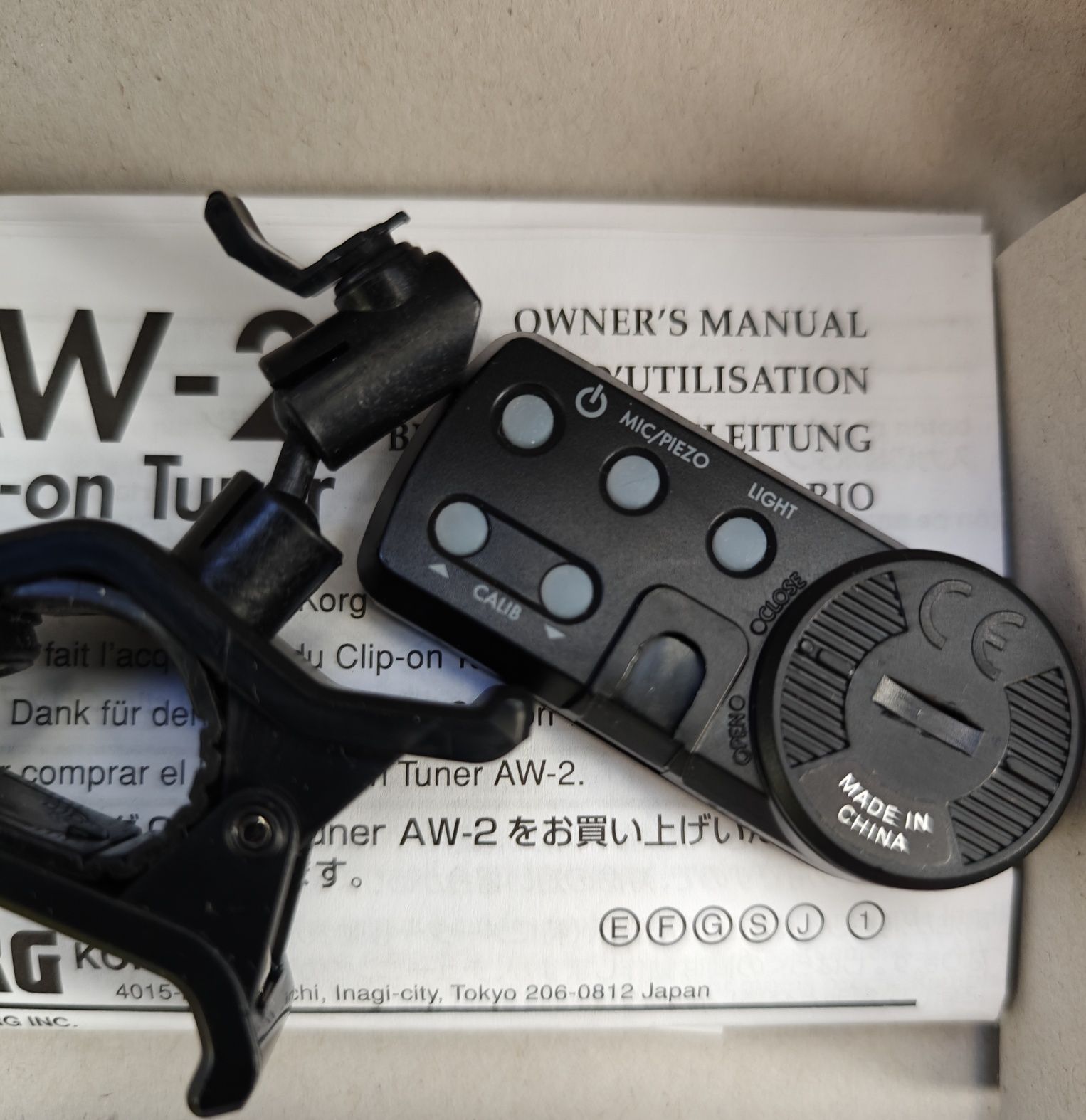 Korg AW-2G Clip-on Tuner Chromatic