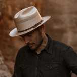 Palarie de Cowboy din paie Open Roud 10X