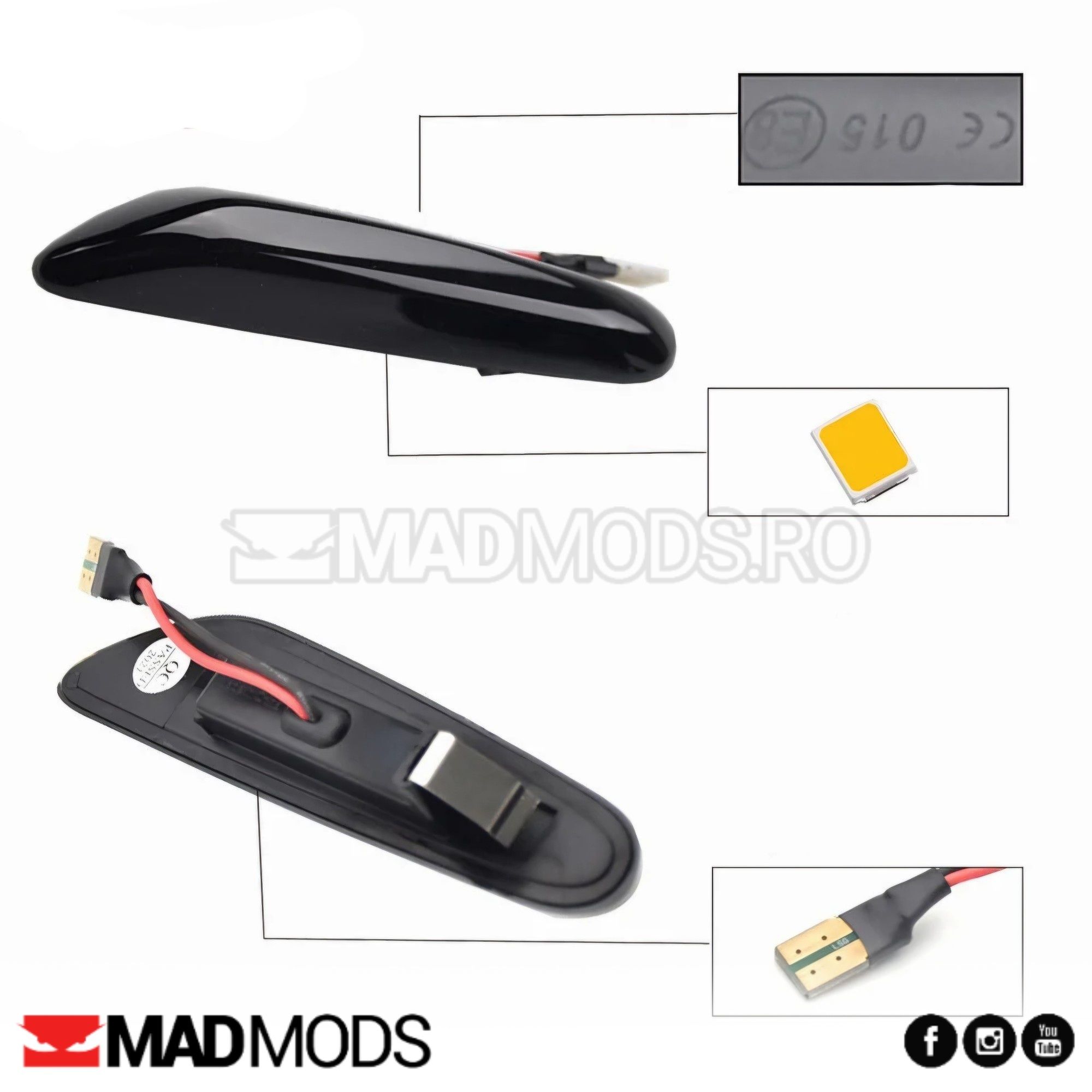 Semnalizari aripa LED dinamice BMW E46 E60 E82 E87 E88 E90 E91 E92 E93