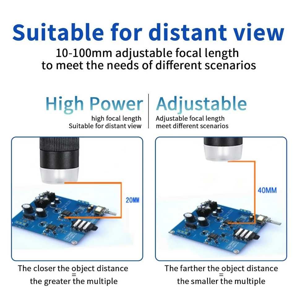 Microscop industrial cu ecran mare de 9inch și led