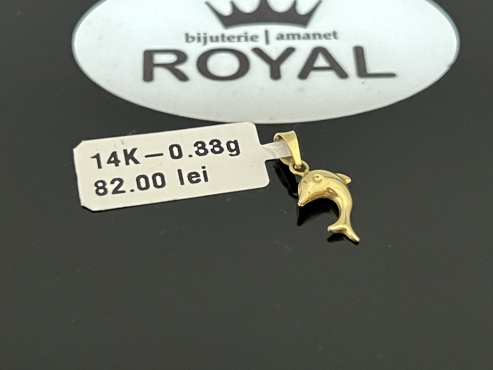 Bijuteria Royal CB : Pandant delfin aur 14k 0,33 grame