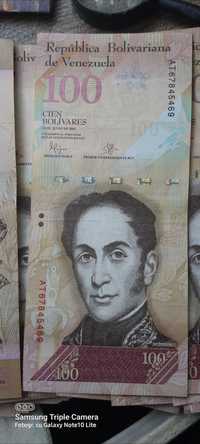 Bancnota 100 bolivari (bolivares) bancnote Venezuela impecabile 80buc