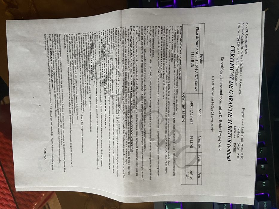 I7-6700 + gtx 1060 3gb [16 gb RAM] + placa de baza cu garantie 20 luni