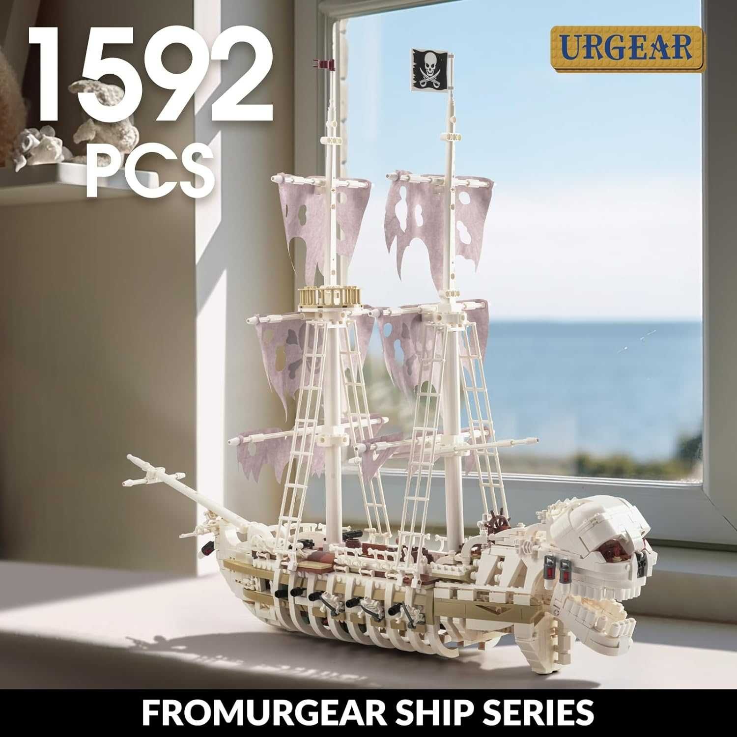 URGEAR Комплект блокове за изграждане на пиратски кораб 1592 бр