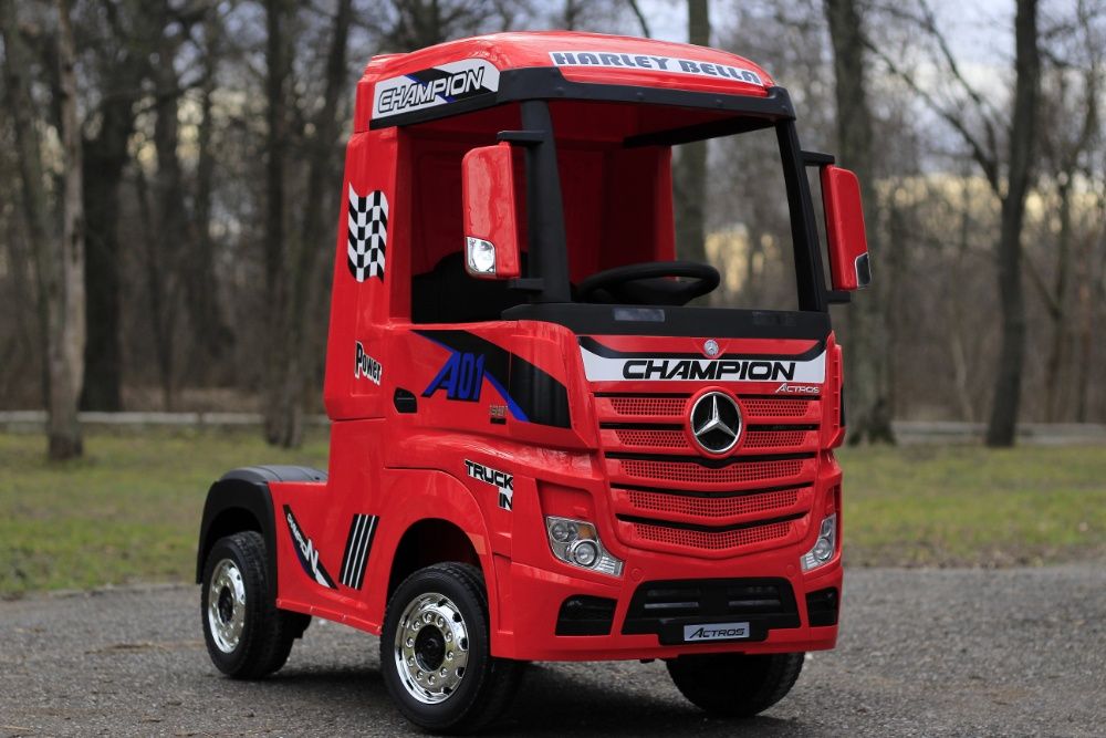 Camion electric pentru copii Mercedes Actros 4x4 12V #Rosu